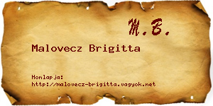 Malovecz Brigitta névjegykártya