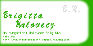 brigitta malovecz business card